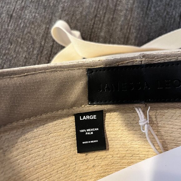 Janessa Leone Palmer Straw Hat, Large, Color: Bleach, NWT main image 11